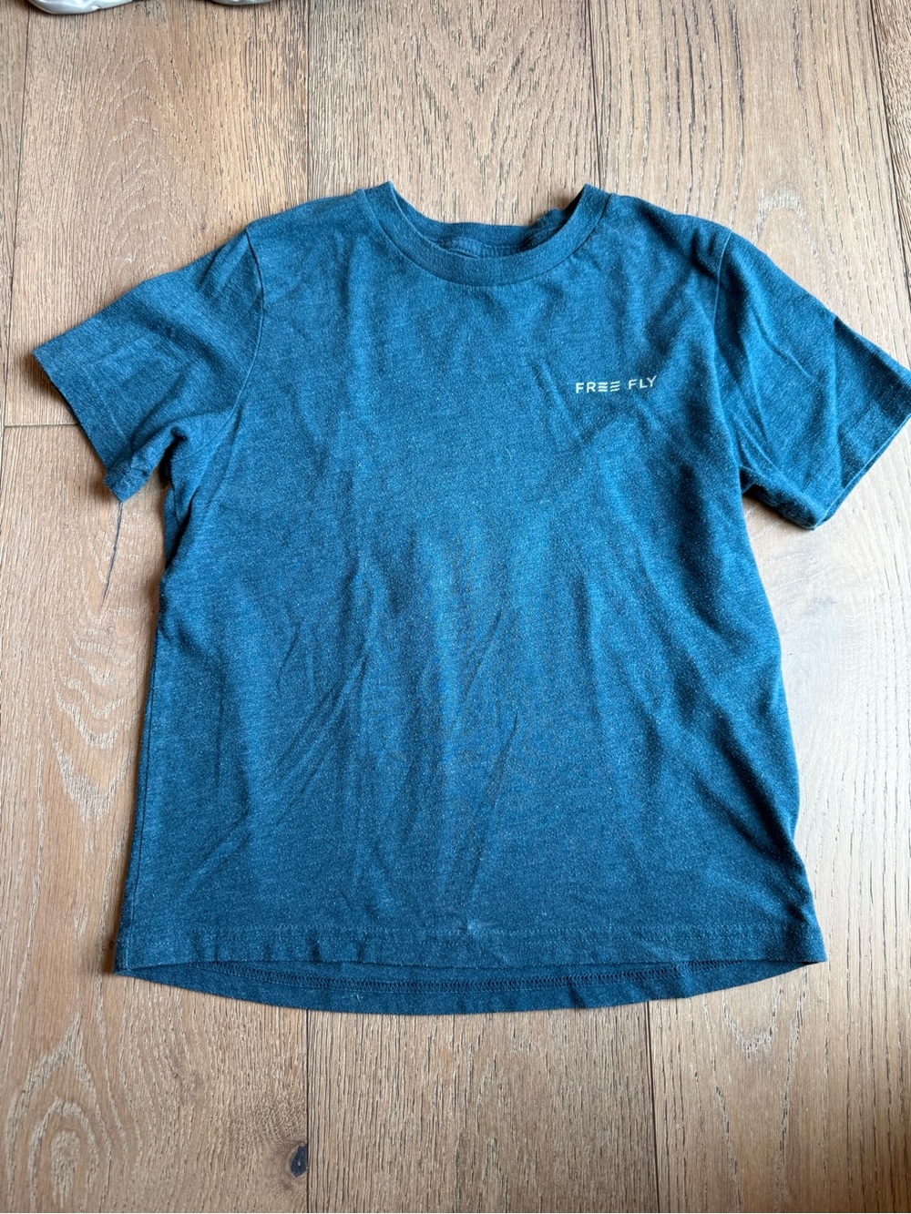 Free Fly Apparel Blue Short Sleeve Kids Tee 7/8